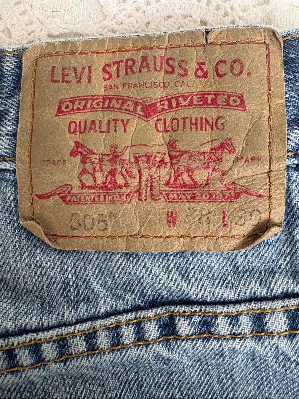 505 Levi’s 38x29 work jeans USED
